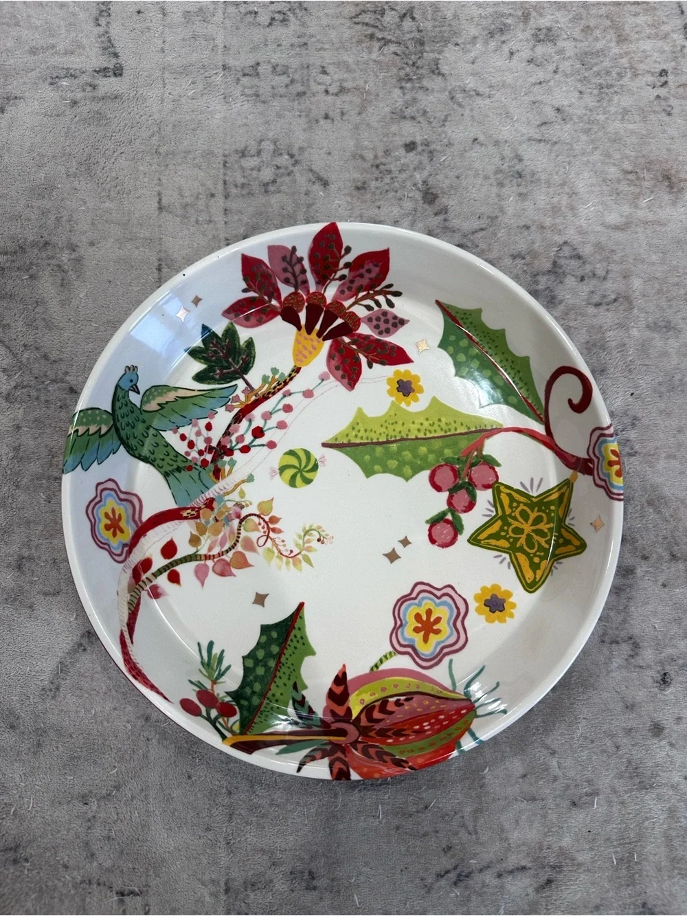 Anthropologie Coco Floral Pie Dish